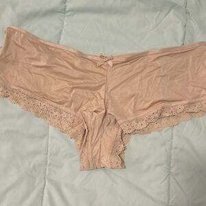 Victoria's Secret Lace Trim Panties in Beige